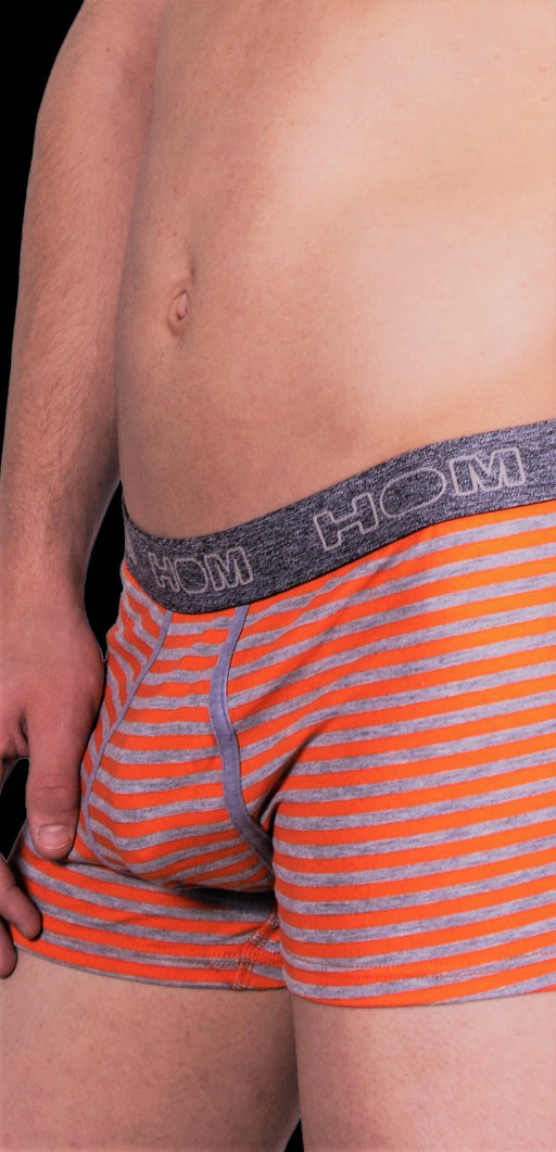 XL-HOM Boxer Bussiness Cotton Men Underwear Orange Lined 1
