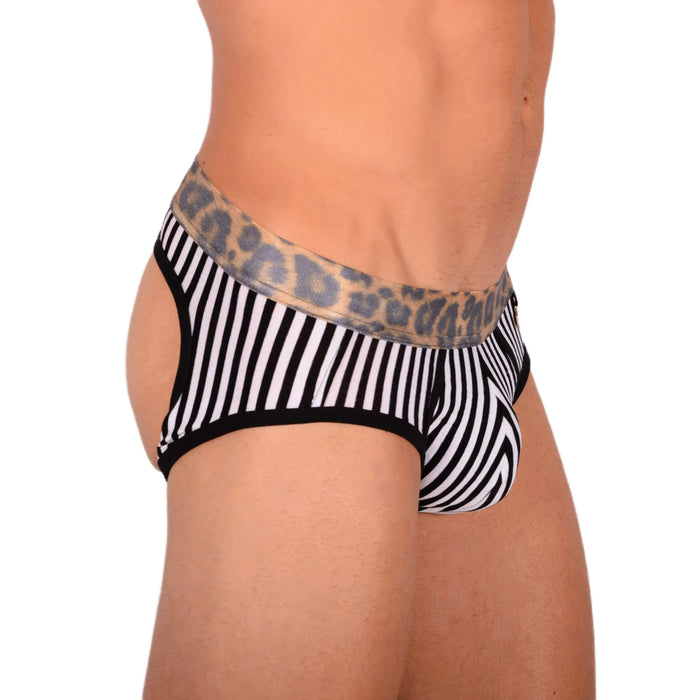 Boxer-Jock Modus Vivendi Combo Jockstrap Animal Bottomless Noir 06813 4