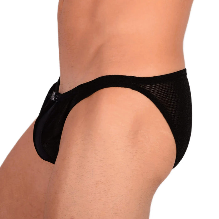 Modus Vivendi Low-Cut Brief V.Fluid Elegant Briefs Black Feel Velvet 10112 9