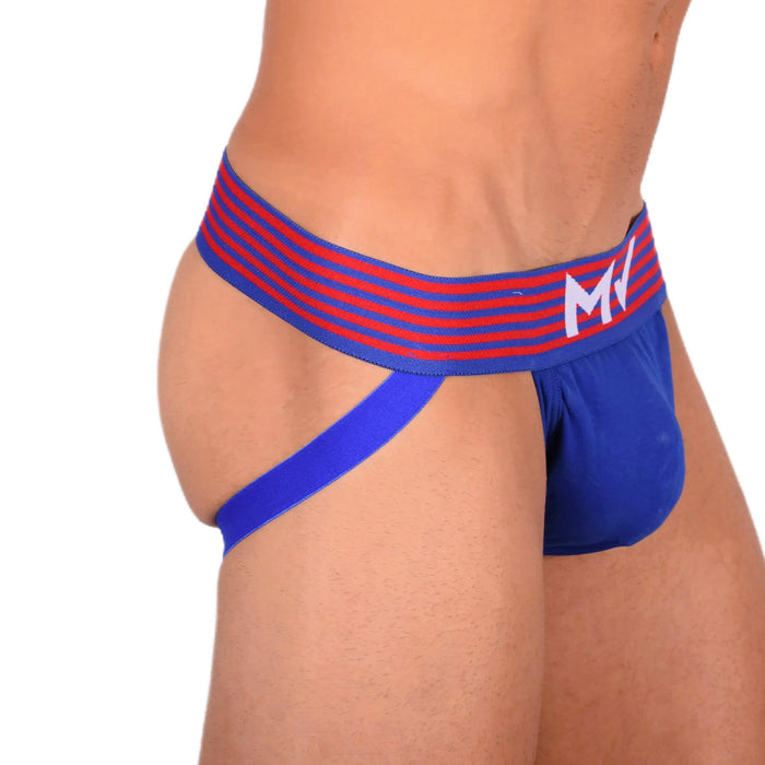 Jockstrap Modus Vivendi Jock Marine Qualité Supérieure Coton Elastan Bleu 10815 14