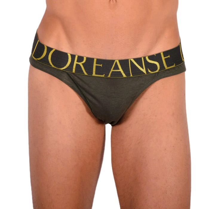 Doreanse Slip Slip Fente Big Logo Pouch Reforming Kaki 1225 11