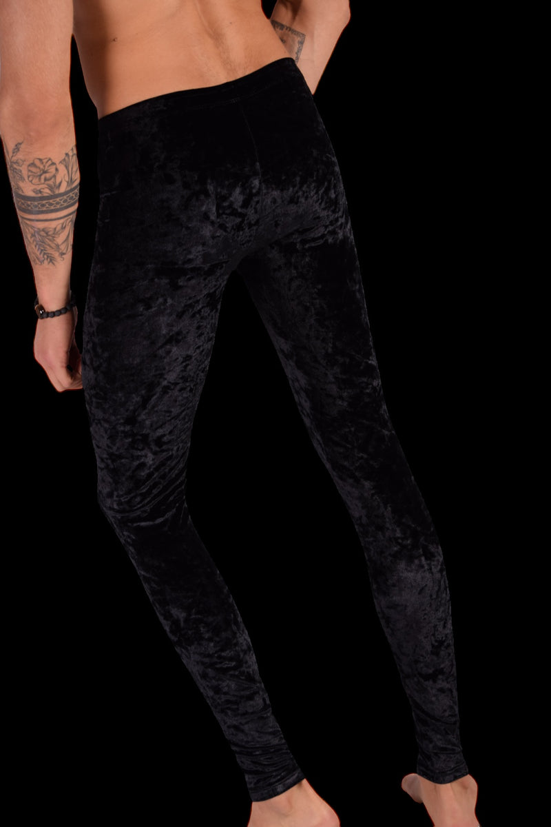 SMU Mens Legging Black Velvety XS/S 12571 MX8