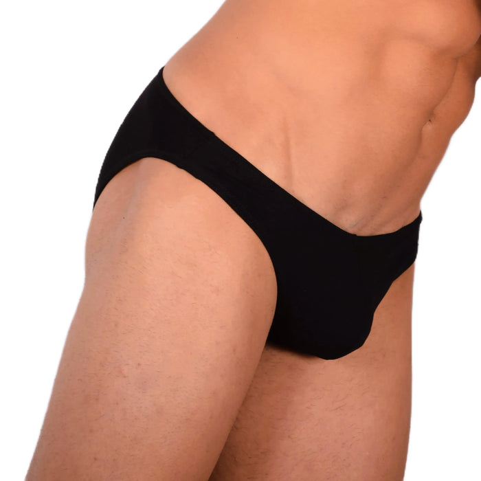 DOREANSE Hommes Micro Slips sexy mode Coton Modal Lycra Slip Noir 1281 13