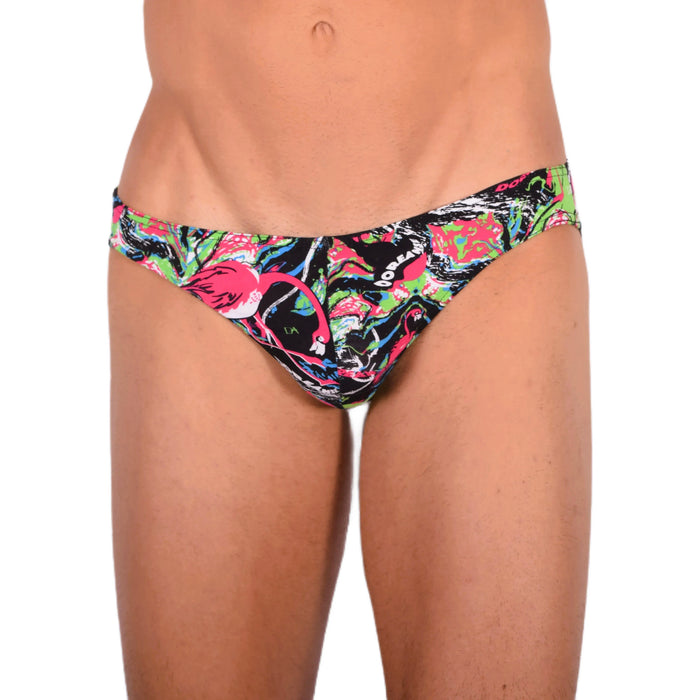 Doreanse Flamingo Splash Paint Print Slip décontracté pour Homme 1361 8