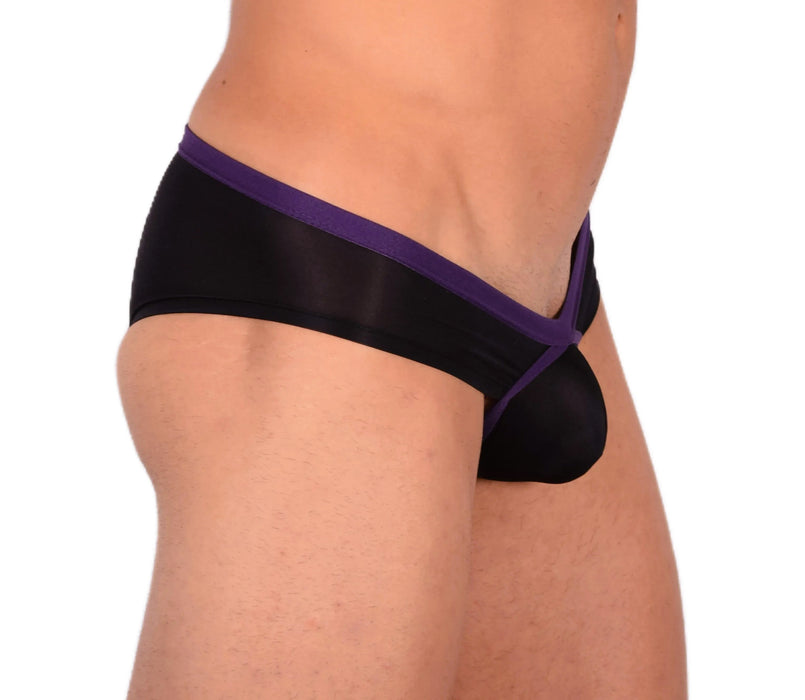 DOREANSE Men Brief Boost Cheeky Silk Fabric Underwear Men Black 1377 11