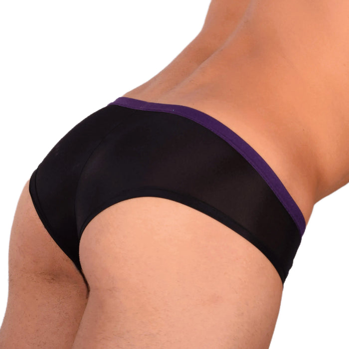 DOREANSE Hommes Slip Boost Cheeky Soie Tissu Sous-Vêtements Hommes Noir 1377 20