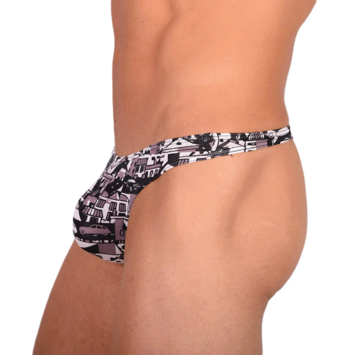 DOREANSE Mens Thong   lingerie CITY PRINT 1398 7