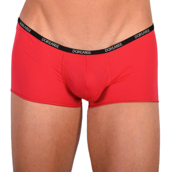 DOREANSE Hommes Garçons mini Boxer Short Tissu Mince Rouge 1590 15