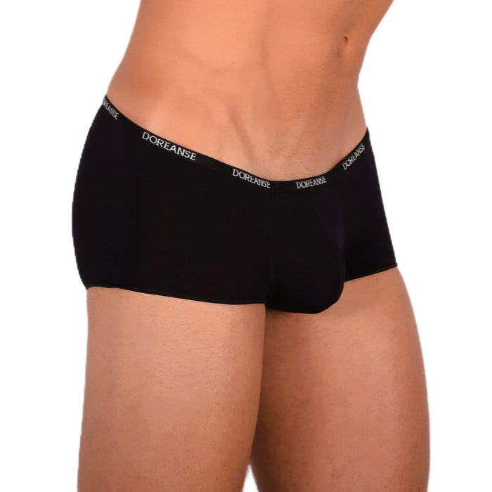 DOREANSE Aire Mens boys Mini boxer shorty  Low Rise  Sheer Black 1590 9