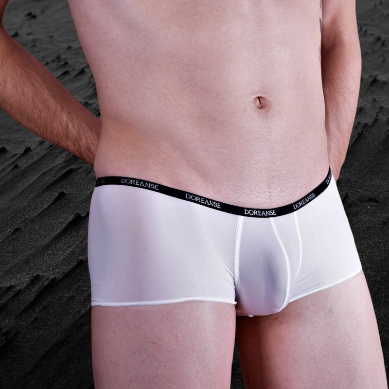 DOREANSE Aire Mini Boxer Homme Super Taille Basse Blanc 1590 9