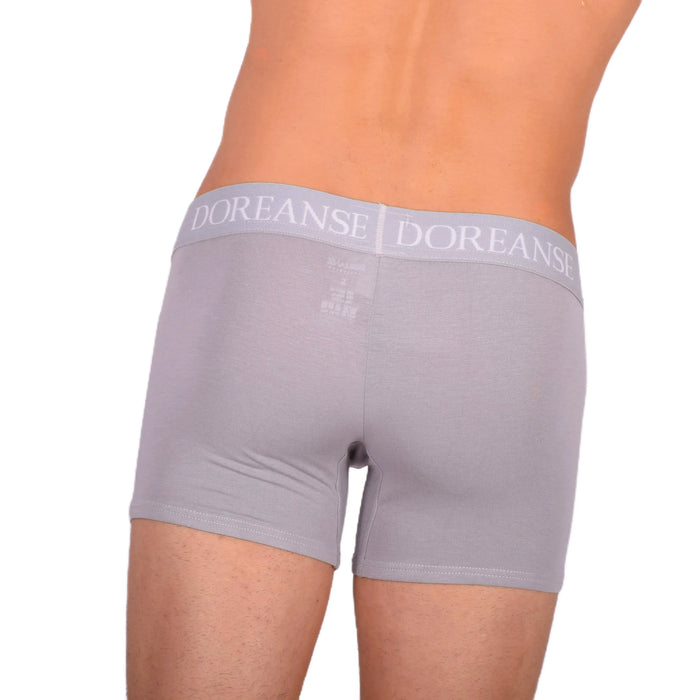 Doreanse Boxer Shorty Boxer décontracté en coton mélangé gris 1767 6