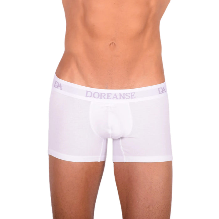 Doreanse Boxer Shorty Boxer décontracté en coton mélangé blanc 1767 6