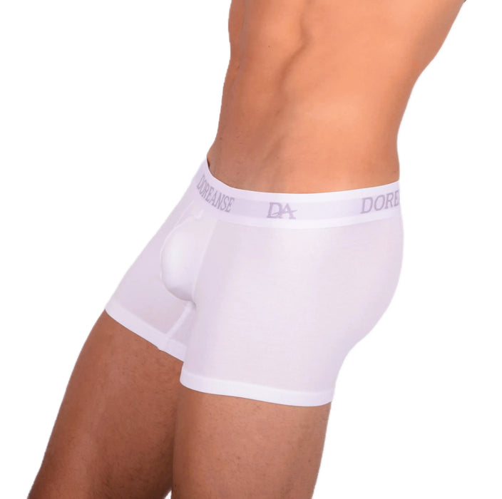 Doreanse Boxer Shorty Boxer décontracté en coton mélangé blanc 1767 6