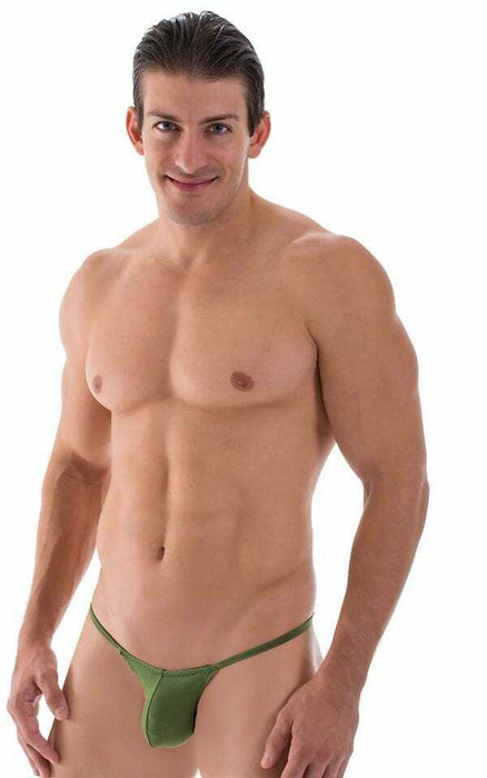 Skinz Swimsuit Micro Swim-Brief Puckered Back Rio Bikini Green M58U-6511 5