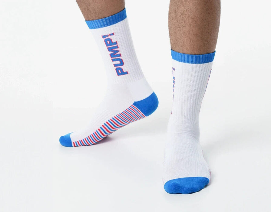 PUMP! Socks Velocity Crew Sock Terry Knitted Toe Ribbed Leg 41011