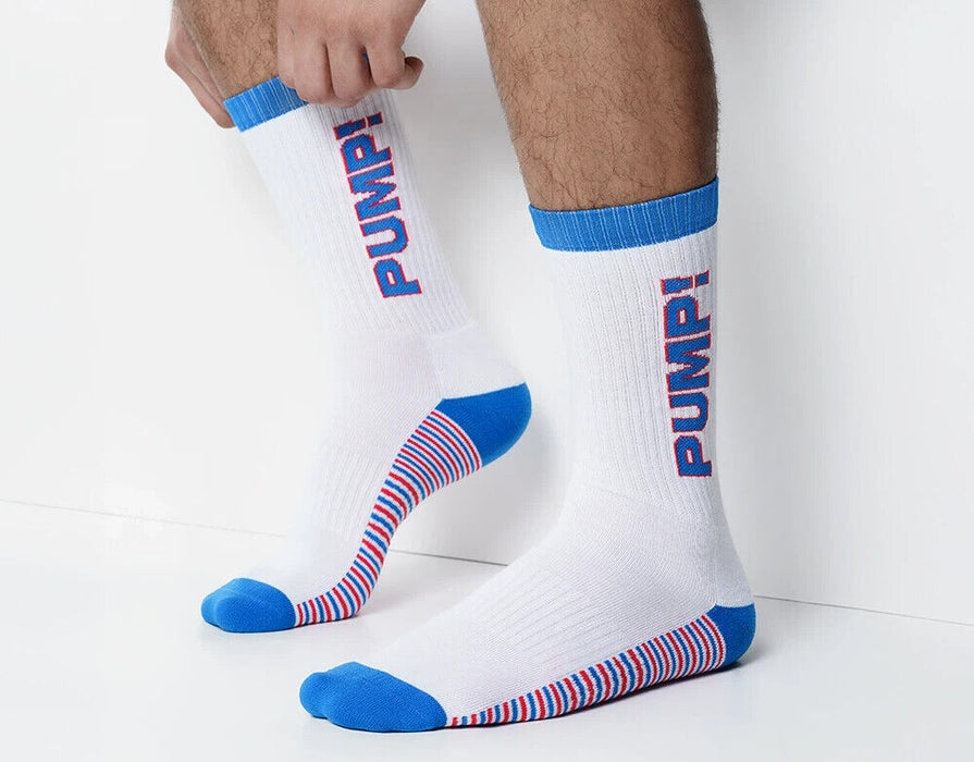 PUMP! Socks Velocity Crew Sock Terry Knitted Toe Ribbed Leg 41011