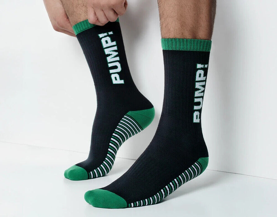 PUMP! Boost Crew Socks Terry Knitted Toe Ribbed Leg Sporty Classic Sock 41010