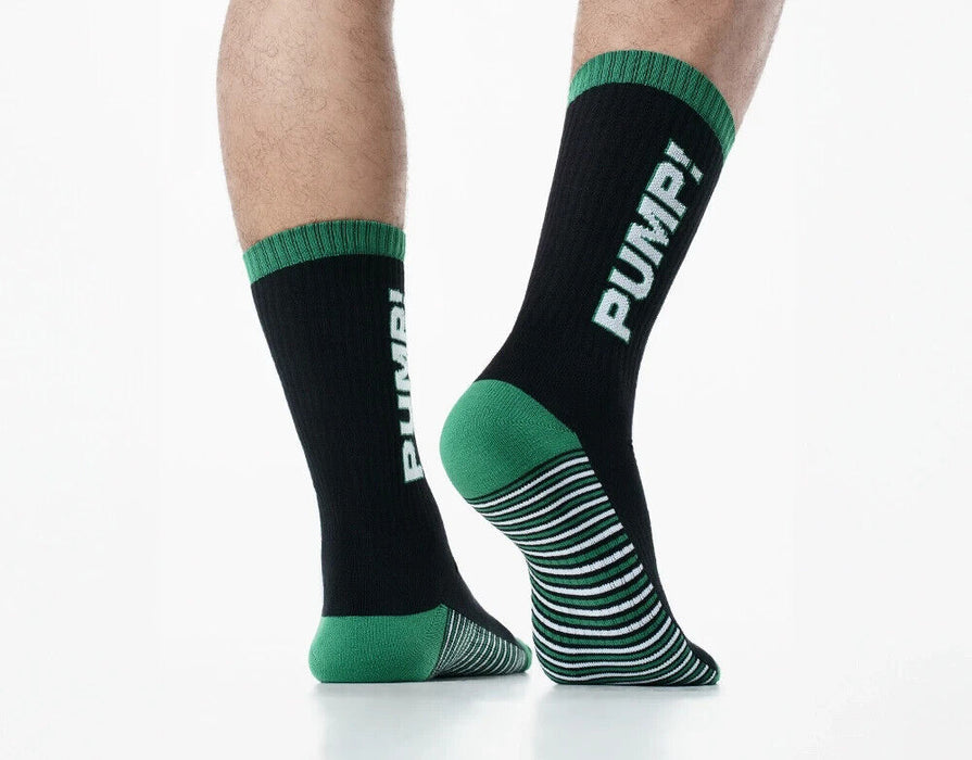 PUMP! Boost Crew Socks Terry Knitted Toe Ribbed Leg Sporty Classic Sock 41010