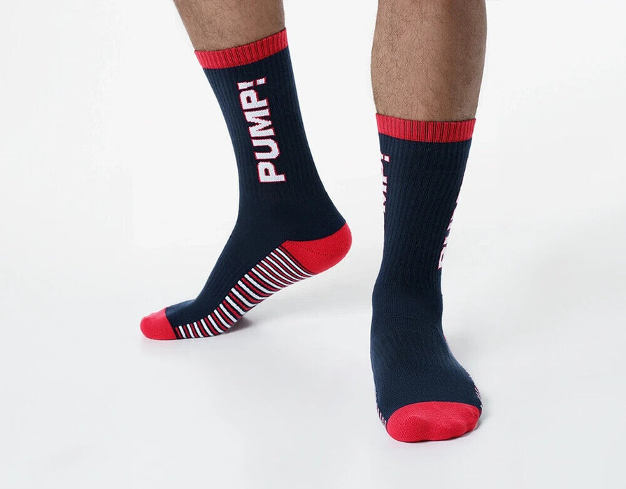 PUMP! Crew Sock Big League Classic Sporty Socks Elastic Arch Bands 41013