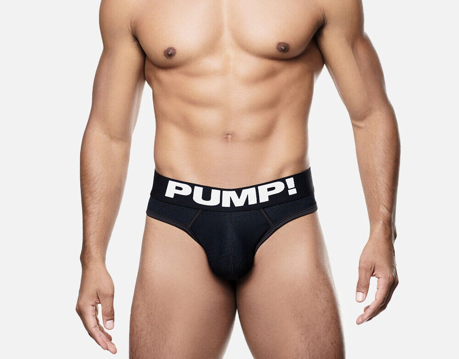 PUMP! Low Rise Thongs Classic Brief-Style Total Black G-String 17014 37