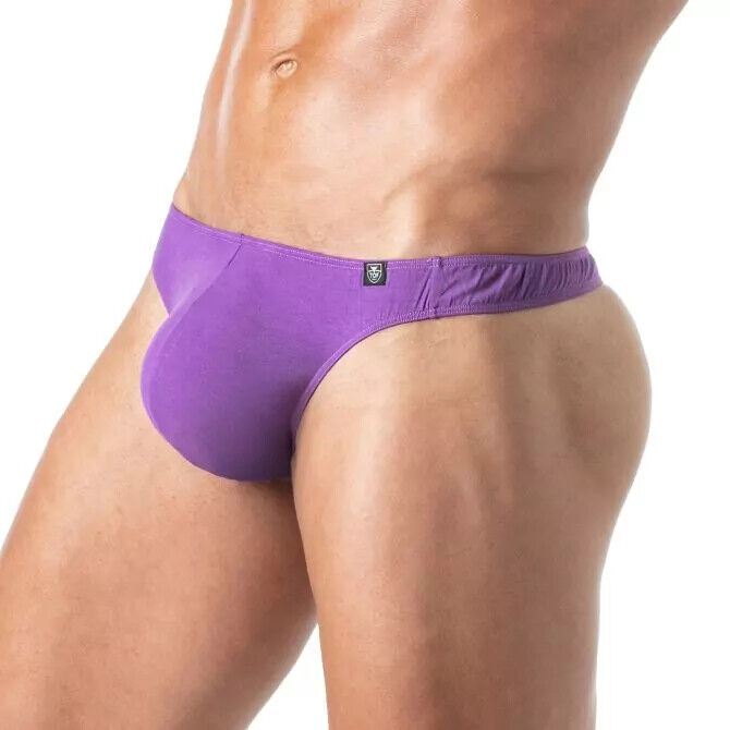 TOF PARIS Champion Thongs Bi-Stretch Unlined Purple Cotton Thong 78