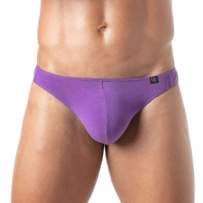 TOF PARIS Champion Thongs Bi-Stretch Unlined Purple Cotton Thong 78