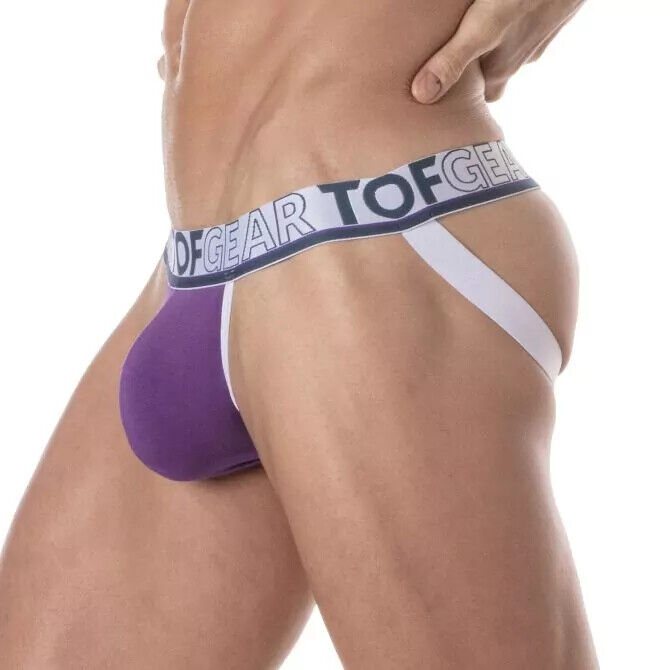 TOF PARIS Champion Jockstrap Unlined Pouch Soft Cotton Jock Purple 79