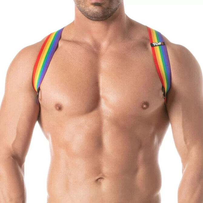 TOF PARIS Elastic Shoulder Harness X-Style Pride Rainbow 80