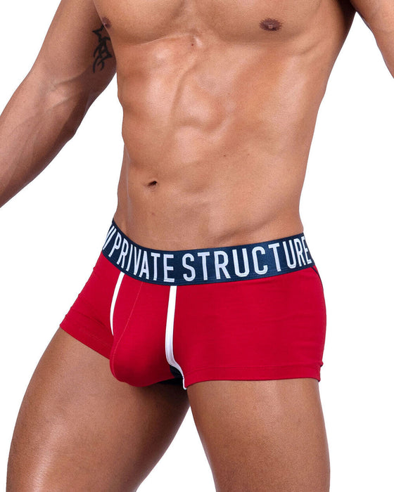 PRIVATE STRUCTURE Long Boxer Trunk Athlete Red Falcon 4389