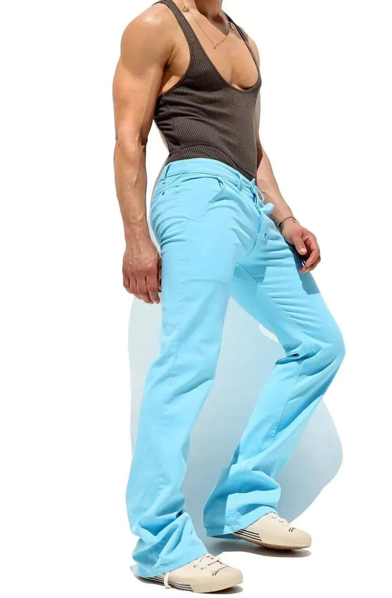 RUFSKIN Pants Matelot Mild Flare Leg Premium Stretch Twill Denim Turquoise