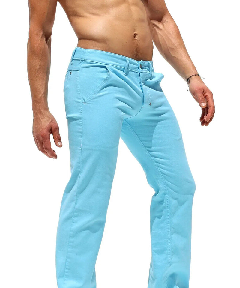 RUFSKIN Pants Matelot Mild Flare Leg Premium Stretch Twill Denim Turquoise