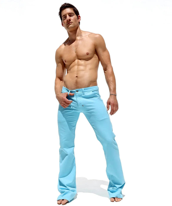 RUFSKIN Pants Matelot Mild Flare Leg Premium Stretch Twill Denim Turquoise