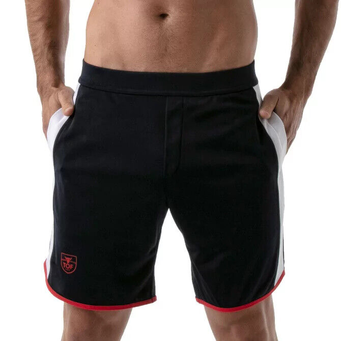 TOF PARIS Gym Long Sports Short With Antibacterial +50 UV Protection Navy 12