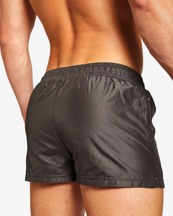 TEAMM8 Swimwear Bass Swim-Short Form Fit Cut With 2-Hidden Pockets Black