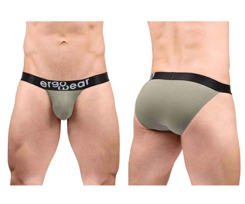 ErgoWear Bikini Briefs MAX Flow 3D Pouch Micro-Perforated Brief Smoke Green 1678