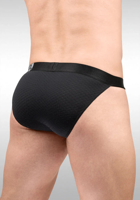 ErgoWear Bikini Brief MAX Flow 3D Pouch Micro-Perforated Briefs in Black 1688