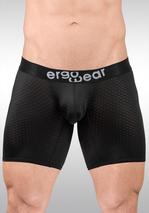 ErgoWear Long Boxer Briefs MAX Flow 3D-Pouch Micro Perforated Midcut Black 1690