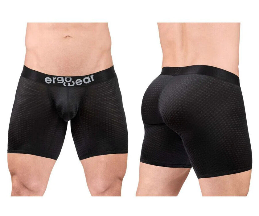 ErgoWear Long Boxer Briefs MAX Flow 3D-Pouch Micro Perforated Midcut Black 1690