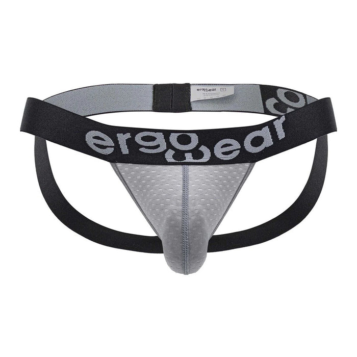 ErgoWear Jockstrap MAX Flow 3D Pouch Micro-Perforated Jock in Gray 1681