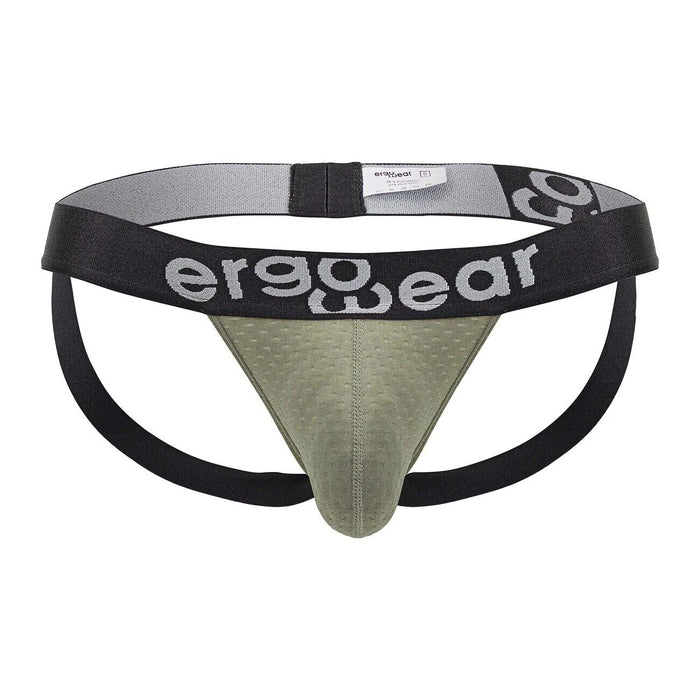 ErgoWear Jock MAX Flow 3D Pouch Micro-Perforated Jockstrap Smoke Green 1676