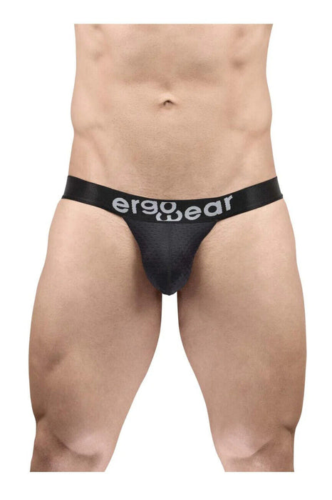 ErgoWear Thong MAX Flow 3D Pouch Micro-Perforated Men G-String Black 1687