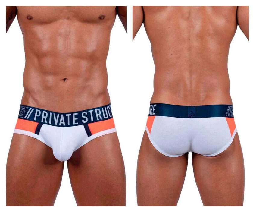 PRIVATE STRUCTURE Cotton Brief Athlete Mini Briefs White League 4388 102