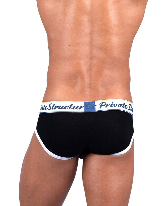 PRIVATE STRUCTURE Brief Classic Mid-Waist Mini Briefs Moonless Night Black 4529 110