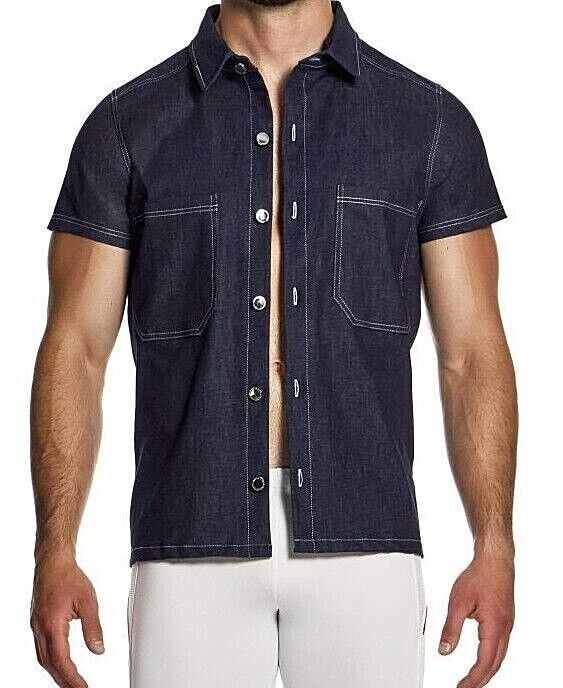 Shirt Modus Vivendi Raw Denim Casual Buttons-Down Shirts Blue 11442 B44