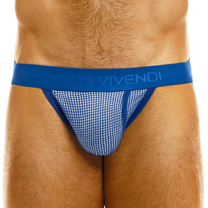 Modus Vivendi Country Jock Knitted Double-Ply Pouch Blue Jockstrap 02211 B76