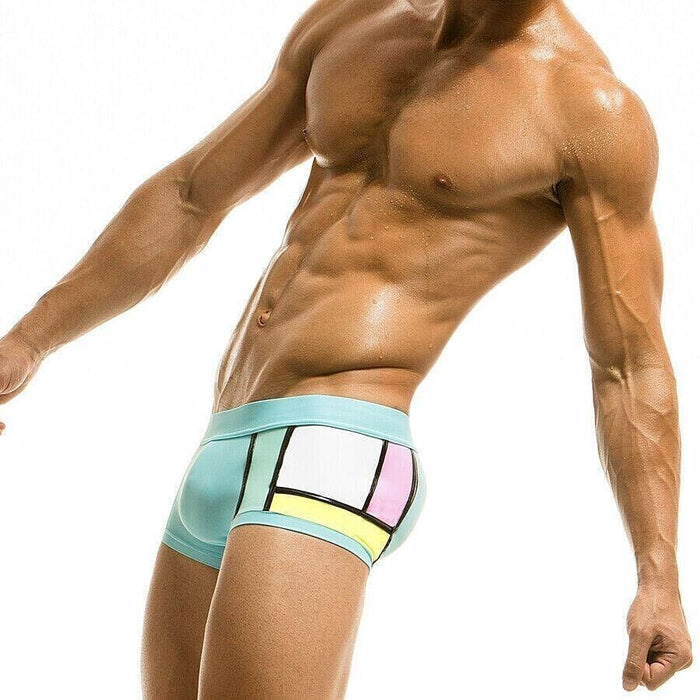 Modus Vivendi Swimwear Mondrian Inspired Swim-Trunks Front Lining S1526 67