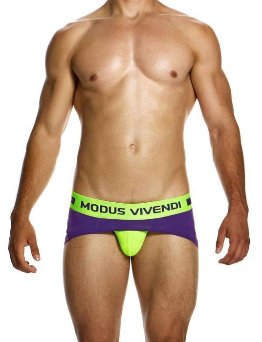 Modus Vivendi Sporty Fly Jockstrap Original Peplum Knitted Cotton Purple 12413