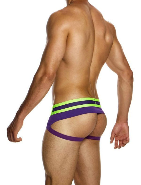 Modus Vivendi Sporty Fly Jockstrap Original Peplum Knitted Cotton Purple 12413