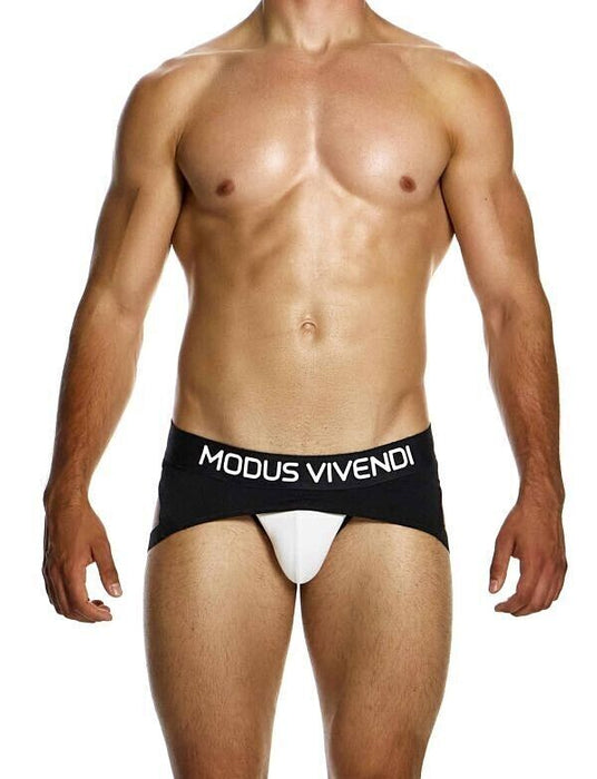 Modus Vivendi Sporty Fly Jockstrap Original Peplum Knitted Jock Black 12413