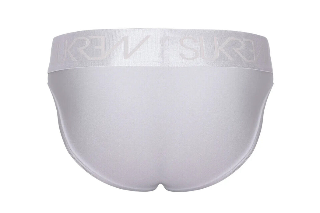 SUKREW Classic Briefs Stretchy Unlined Large Contoured Pouch in Shimmer White 39